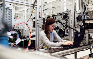Woman at Work at Computer